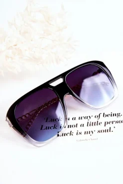 Clearance Boto Damskie Okulary Przeciwsłoneczne Aviatory Ombre V120013 Czarne