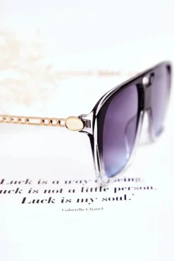 Clearance Boto Damskie Okulary Przeciwsłoneczne Aviatory Ombre V120013 Czarne