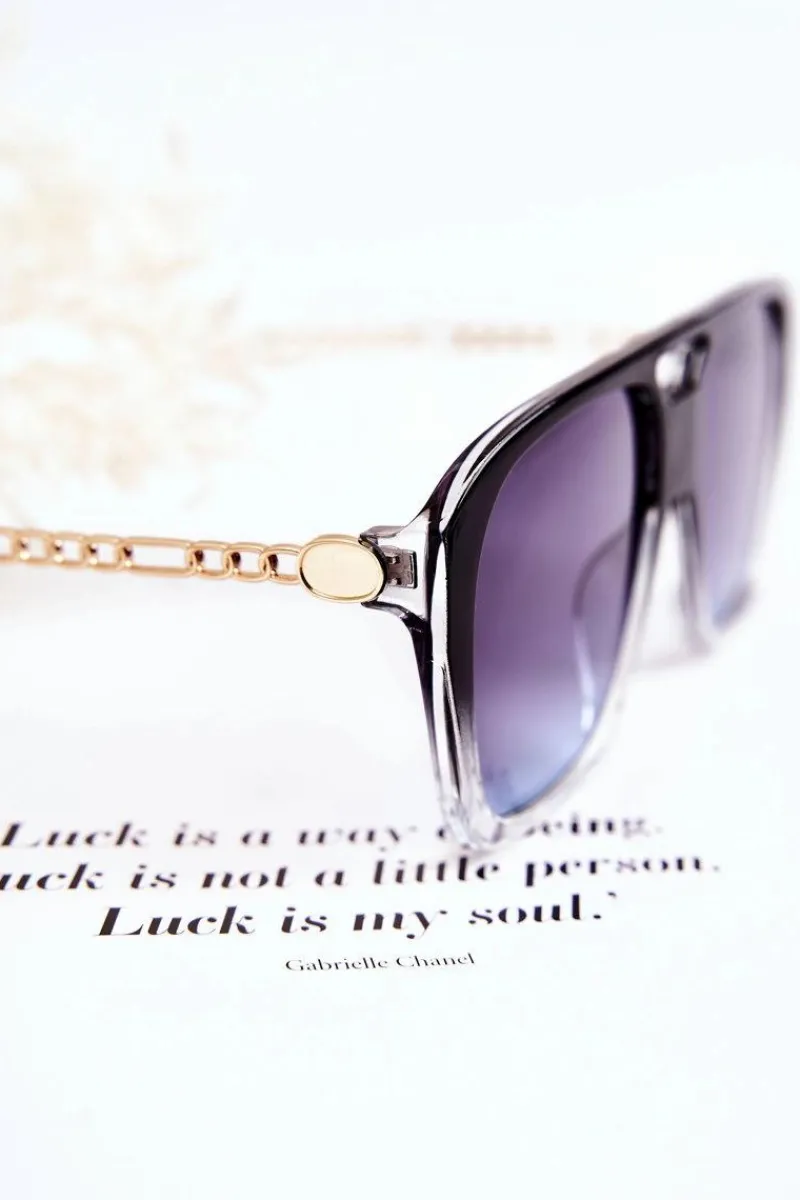 Clearance Boto Damskie Okulary Przeciwsłoneczne Aviatory Ombre V120013 Czarne