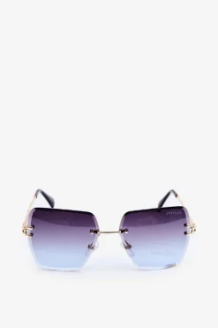 Hot Damskie Okulary Przeciwsłoneczne Z Cieniowanymi Szkiełkami UV400 Złoto-Niebieskie Okulary
