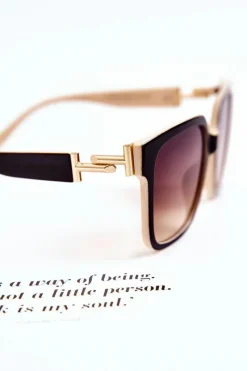 Okulary>Boto Damskie Okulary Przeciwsłoneczne V120026 Czarno-Beżowe