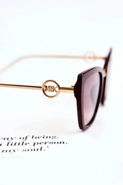 Discount Damskie Okulary Przeciwsłoneczne Kocie Oczy M2351 Brązowe Okulary