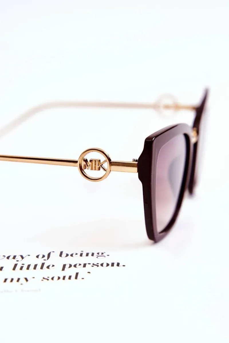 Discount Damskie Okulary Przeciwsłoneczne Kocie Oczy M2351 Brązowe Okulary