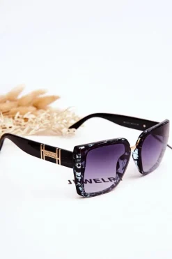 Okulary>PRIUS Damskie Okulary Przeciwsłoneczne UV400 V237 Czarno-Niebieskie