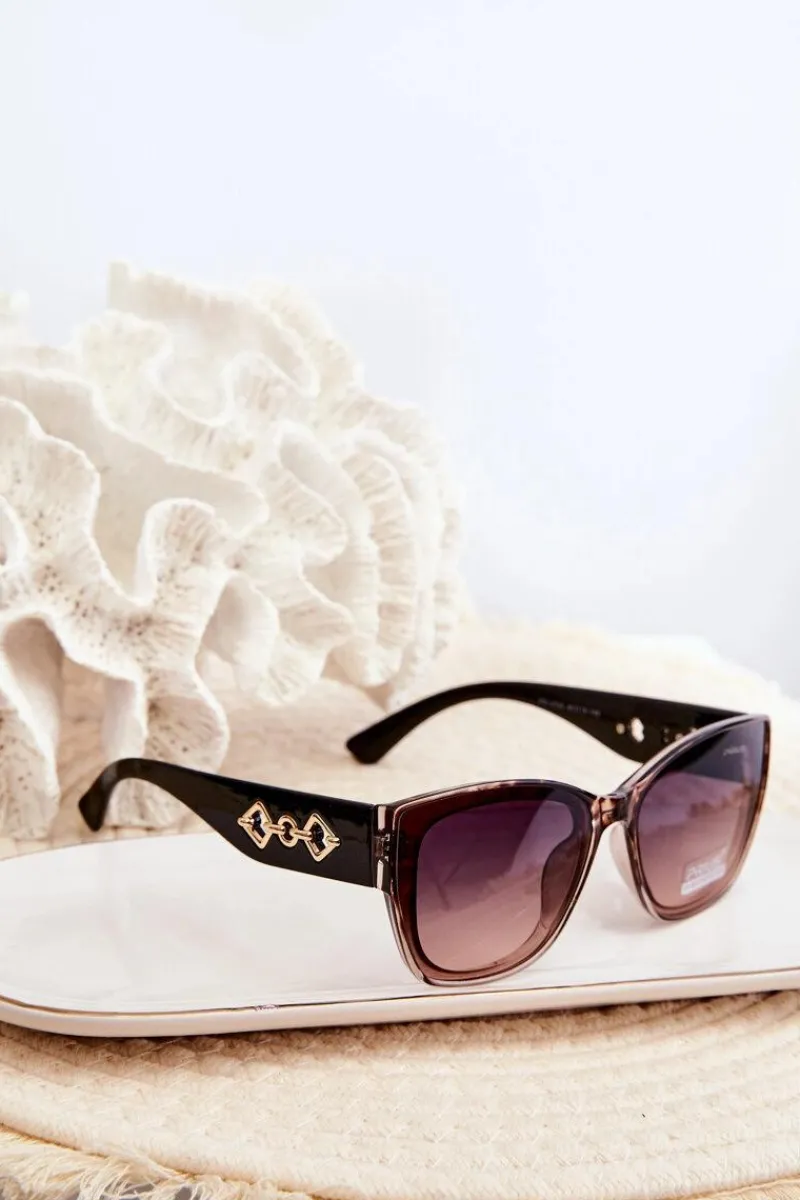 Clearance Boto Damskie Okulary Przeciwsłoneczne UV400 Brązowe