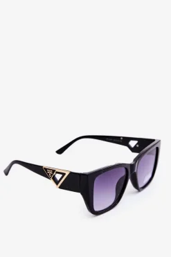 Hot Boto Damskie Okulary Przeciwsłoneczne Z Ozdobnymi Detalami UV400 Czarne Czarny