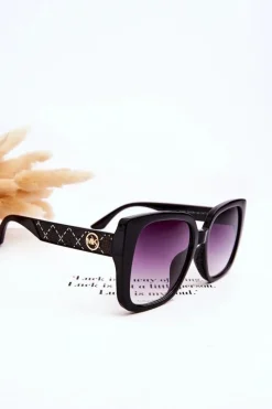 Okulary>Boto Damskie Okulary Przeciwsłoneczne Z Brokatem M2354 Czarne