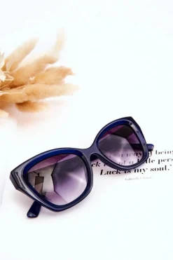 Boto Damskie Okulary Przeciwsłoneczne Z Napisami M2404 Granatowe