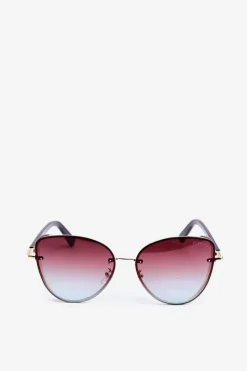 New PRIUS Damskie Okulary Przeciwsłoneczne Z Brokatowymi Wstawkami UV400 Czarno-Złote