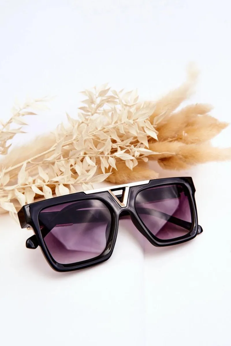 Okulary>Boto Damskie Okulary Przeciwsłoneczne V130037 Czarne Gradient Fioletowy