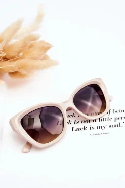 Okulary>Boto Damskie Okulary Przeciwsłoneczne Z Napisami M2404 Beżowe