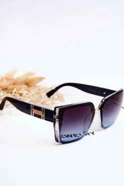 New Damskie Okulary Przeciwsłoneczne UV400 V237 Granatowe Okulary