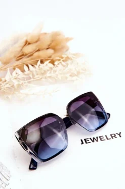 New Damskie Okulary Przeciwsłoneczne UV400 V237 Granatowe Okulary