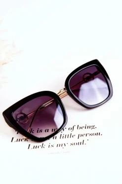 New Boto Damskie Okulary Przeciwsłoneczne Kocie Oczy M2351 Czarne