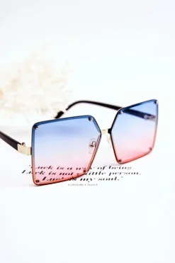 Okulary>Boto Damskie Okulary Przeciwsłoneczne Ombre V180004 Niebiesko-Różowe