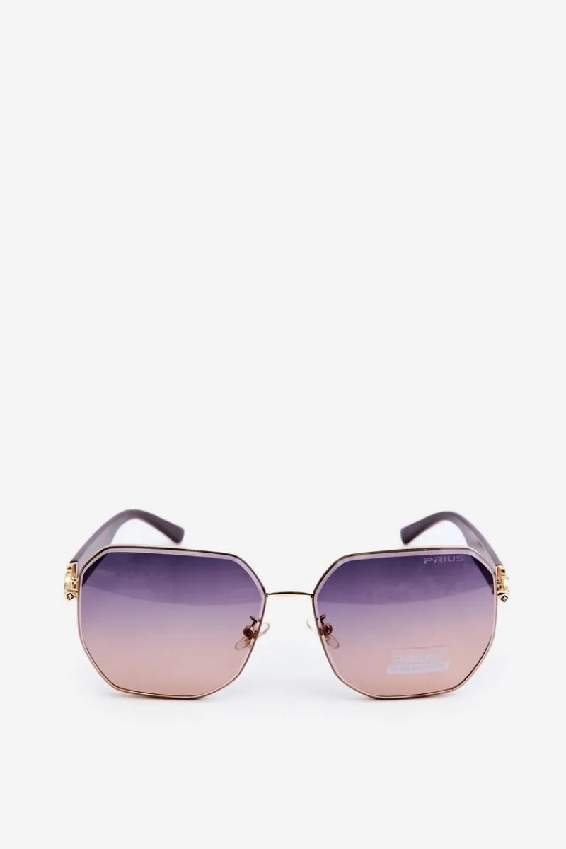 Okulary>PRIUS Damskie Okulary Przeciwsłoneczne UV400 Ciemnobrązowe