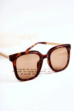 Okulary>Boto Damskie Okulary Przeciwsłoneczne Marmurkowe V130035 Brązowe