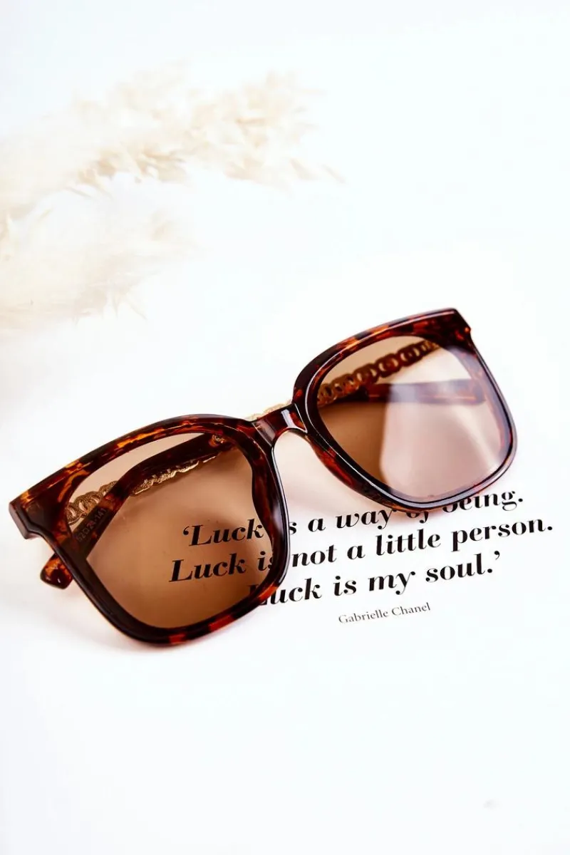 Okulary>Boto Damskie Okulary Przeciwsłoneczne Marmurkowe V130035 Brązowe