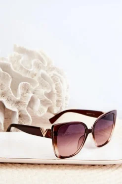 Okulary>Boto Damskie Okulary Przeciwsłoneczne Bązowe