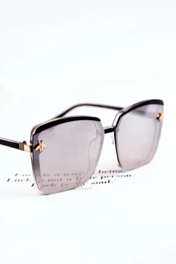 Okulary>Boto Damskie Okulary Przeciwsłoneczne Z Ozdobą SX0007 Czarno-Szare