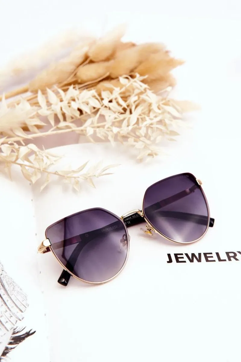 Okulary>PRIUS Damskie Okulary Przeciwsłoneczne V507 Czarne