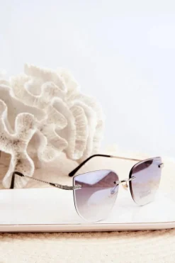 Clearance PRIUS Damskie Okulary Przeciwsłoneczne UV400 Srebrno-Niebieskie