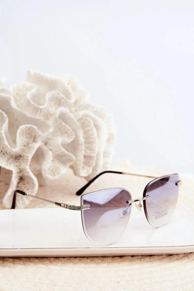 Clearance PRIUS Damskie Okulary Przeciwsłoneczne UV400 Srebrno-Niebieskie