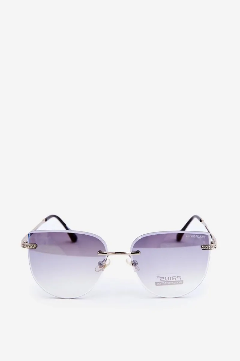 Clearance PRIUS Damskie Okulary Przeciwsłoneczne UV400 Srebrno-Niebieskie