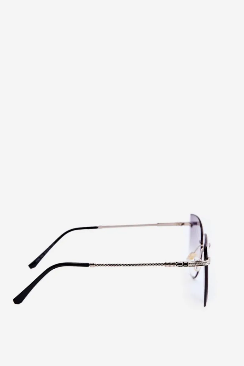 Clearance PRIUS Damskie Okulary Przeciwsłoneczne UV400 Srebrno-Niebieskie