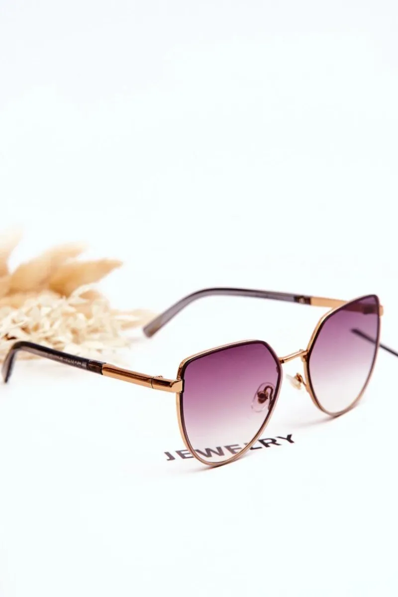 Online Damskie Okulary Przeciwsłoneczne V507 Szaro-Brązowe Okulary