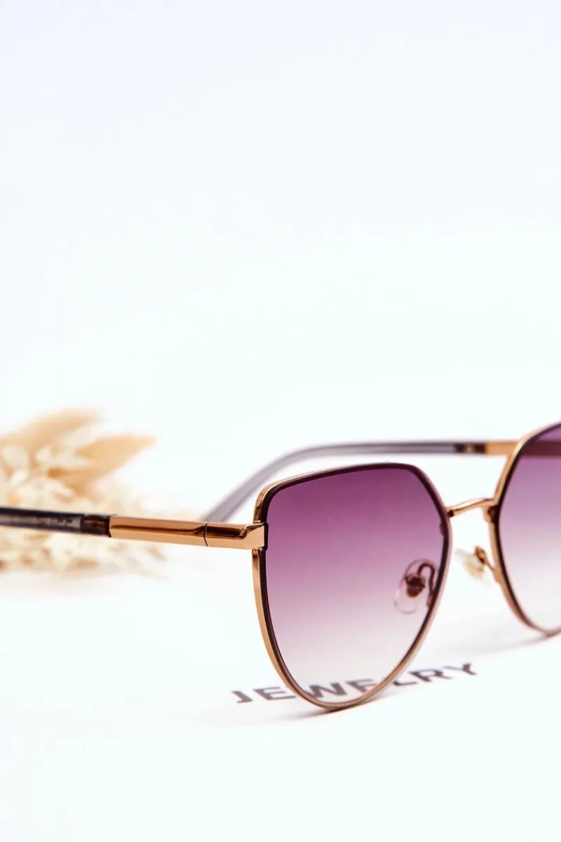 Online Damskie Okulary Przeciwsłoneczne V507 Szaro-Brązowe Okulary