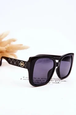 Online Boto Damskie Okulary Przeciwsłoneczne Z Brokatem M2354 Gradient Czarne