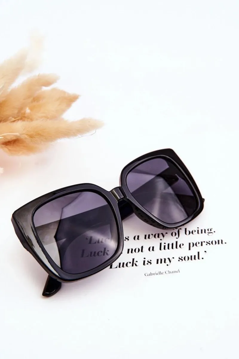 Online Boto Damskie Okulary Przeciwsłoneczne Z Brokatem M2354 Gradient Czarne