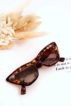 Boto Damskie Okulary Przeciwsłoneczne Kocie Oko V100045 Brązowe