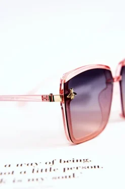 Okulary>Boto Damskie Okulary Przeciwsłoneczne Z Ozdobą SX0007 Różowe