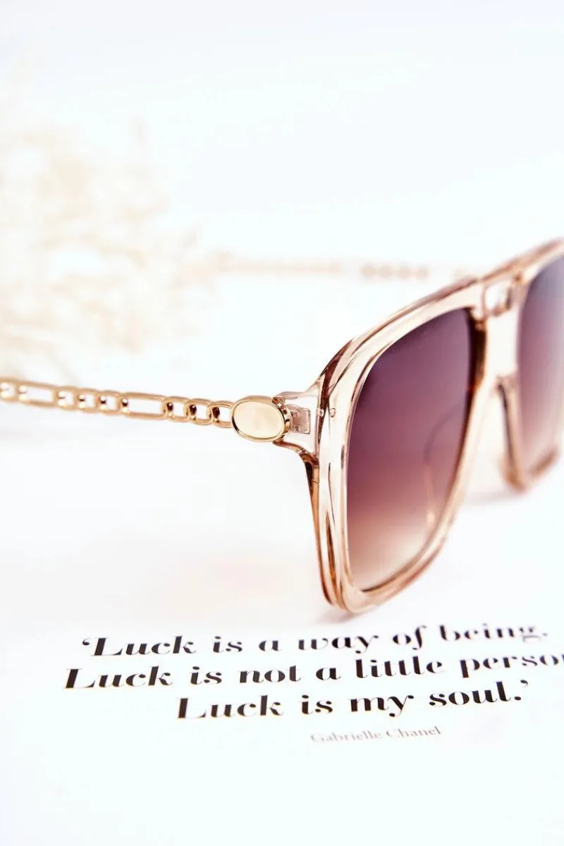 Clearance Damskie Okulary Przeciwsłoneczne Aviatory V120013 Transparentne Okulary