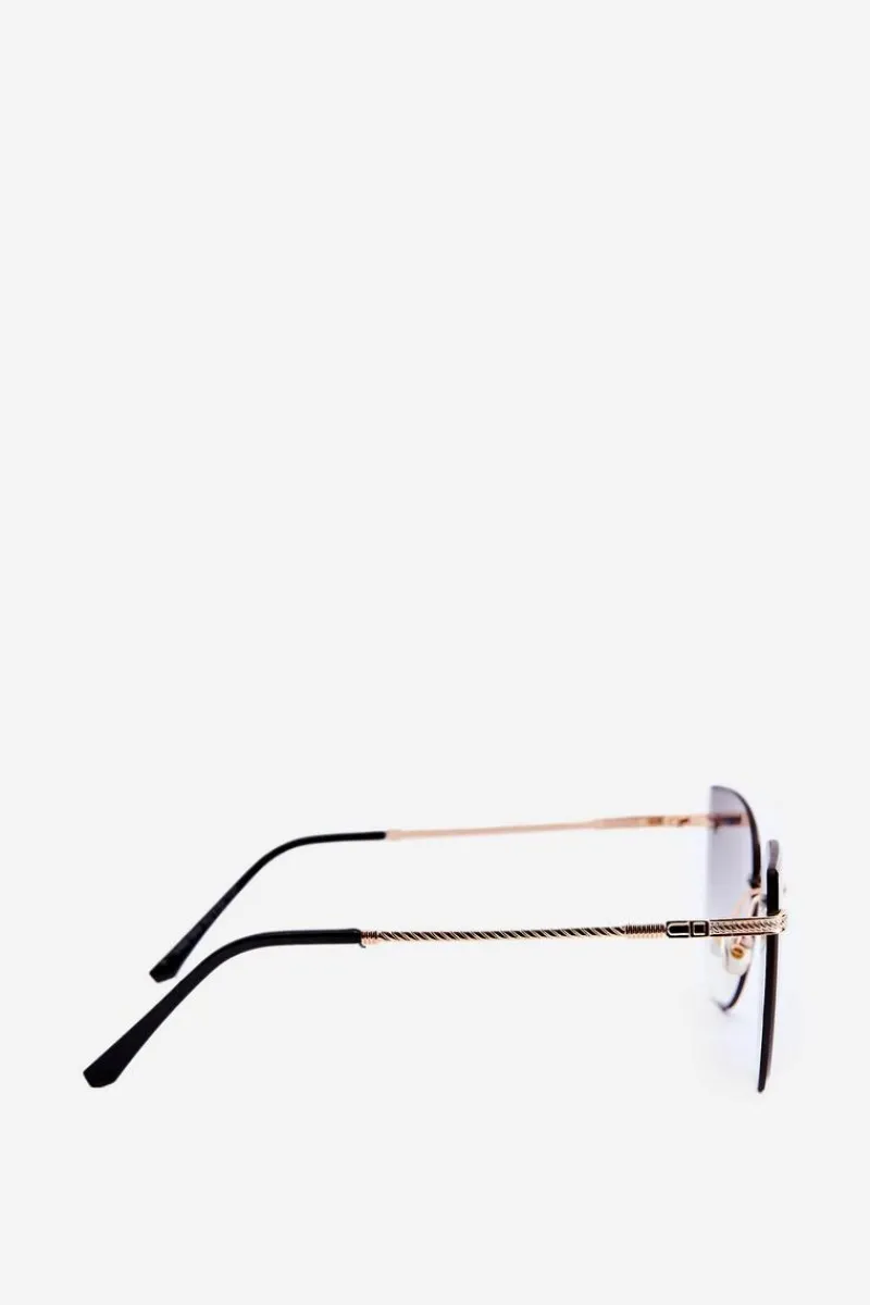 Okulary>PRIUS Damskie Okulary Przeciwsłoneczne UV400 Złoto-Czarne