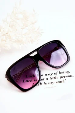 Online Boto Damskie Okulary Przeciwsłoneczne Aviatory V120013 Czarno-Różowe