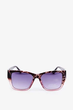 Online Damskie Okulary Przeciwsłoneczne Z Ozdobnymi Detalami UV400 Czarno-Różowe Okulary