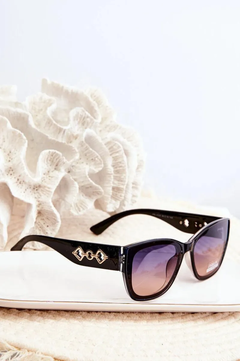 Damskie Okulary Przeciwsłoneczne UV400 Czarne Okulary
