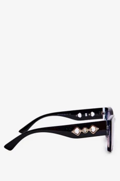 Damskie Okulary Przeciwsłoneczne UV400 Czarne Okulary
