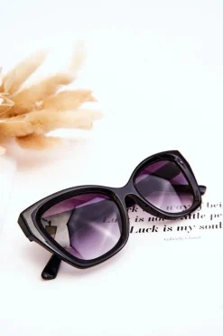 Best Boto Damskie Okulary Przeciwsłoneczne Z Napisami M2404 Czarne