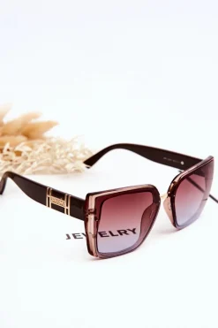 Hot PRIUS Damskie Okulary Przeciwsłoneczne UV400 V237 Brązowe