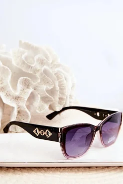 Okulary>Boto Damskie Okulary Przeciwsłoneczne UV400 Brązowo-Różowe