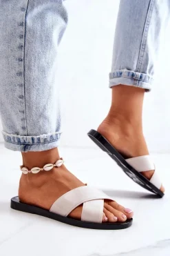 Clearance Damskie Pachnące Klapki JJ285076 Jasnobeżowe Damskie Klapki Damskie Klasyczne