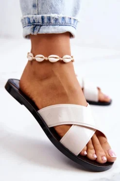 Clearance Damskie Pachnące Klapki JJ285076 Jasnobeżowe Damskie Klapki Damskie Klasyczne