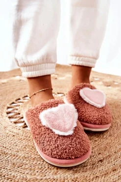 Outlet Damskie Papcie Brudny Róż Heartbeat Damskie Kapcie Klasyczne