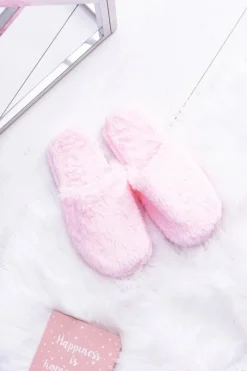 Outlet Boto Damskie Papcie Futerkowe Różowe Mimia