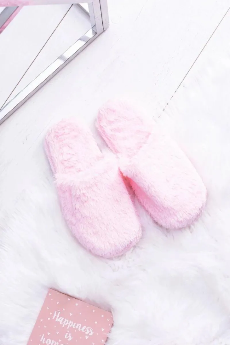 Outlet Boto Damskie Papcie Futerkowe Różowe Mimia