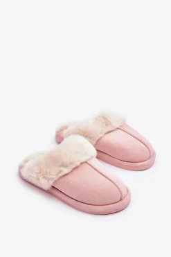 Hot Boto Damskie Papcie Klapki z Futerkiem Różowe Pinky Różowy